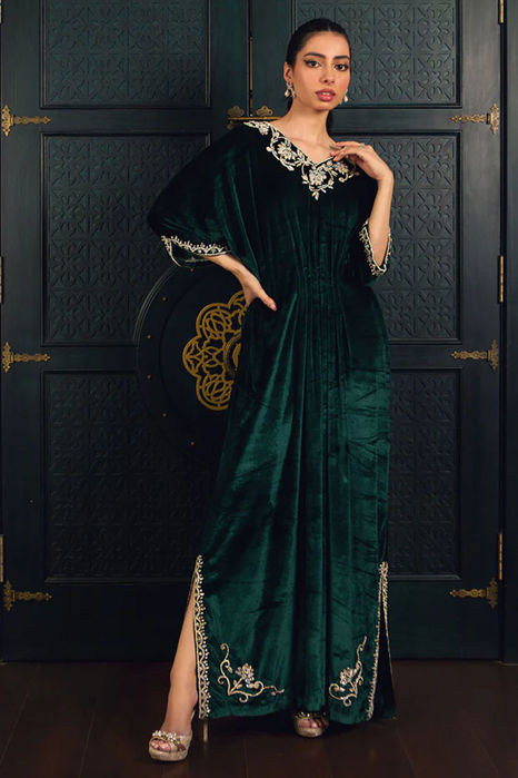 Picture of Daniya - Emerald Jewel Toned Kaftan