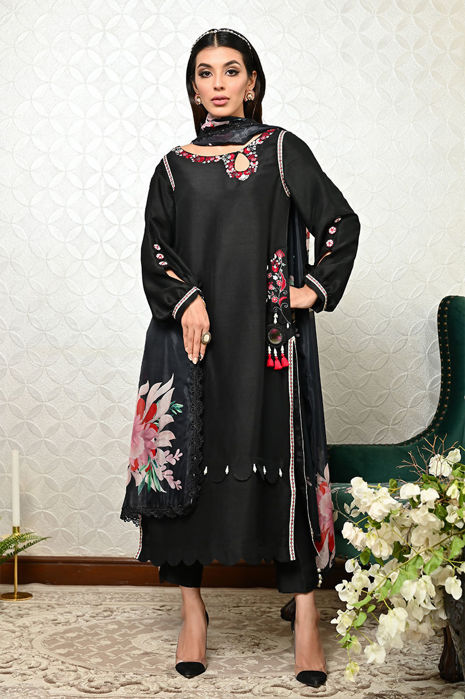 Picture of Palawan Black Raw Silk