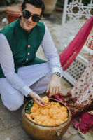 Picture of Shuja Waistcoat Bottle Green