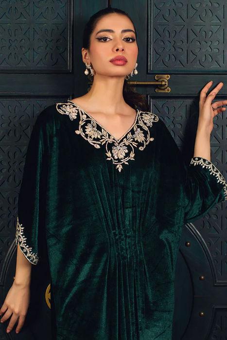Daniya - Emerald Jewel Toned Kaftan